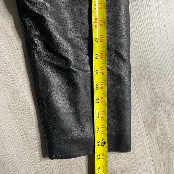 Vintage Wilson’s Leather Nora Womens Large Black Leather Mid Length Jacket Coat - Picture 9 of 9